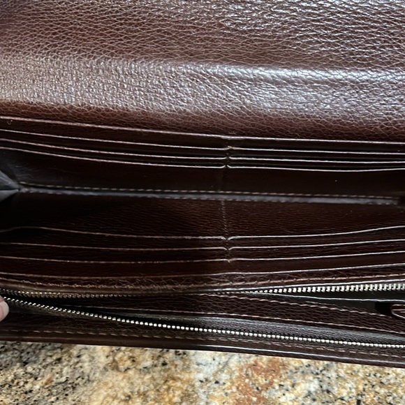 GUCCI EUC HORSEBIT 1955 LEATHER/CLOTH WALLET - Picture 8 of 9